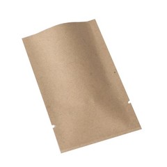 100x Two-Sided Kraft Mylar Foil Heat Seal Food Packaging Bags with Tear Notch