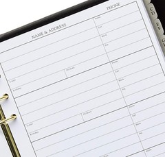 Utilitarian and Elegant Address Book with Gold Foil – Organize Contacts in Style
