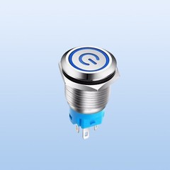 Latching Push Button Power Switch 16mm 12V LED ON OFF Waterproof Stainless Steel
