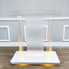 LED Light Pulpit Clear Acrylic Podium Hotel Conference Debate Lectern 40″ wide
