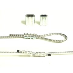 HIGOOD Aluminum Swage Sleeves for Wire Rope Dia 1/8″, Aluminum Alloy, PK 100