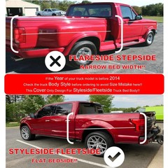 Soft Roll Up Tonneau Cover 6.5′ Bed 1975-1989 Dodge D100 Fleetside Vinyl