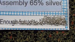 1/2 gram silver chip solder 300 pieces Easy melt 1325 F° 1x1x1/4 mm 65% sterling
