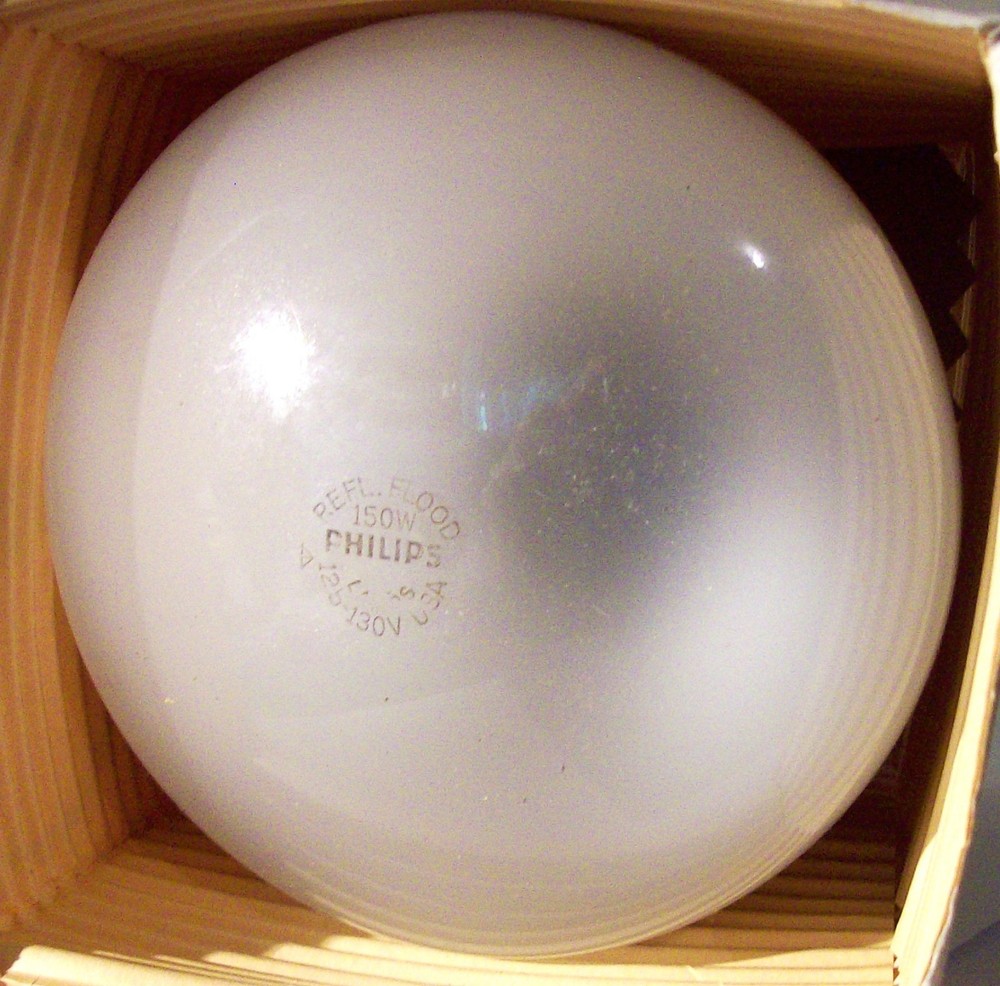 *PACK of 1-ONE* Incandescent Flood Lamps 150 R40/FL 130V PHILIPS MADE IN USA NOS