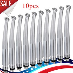 10Pcs Dental Surgical High Speed Handpiece Push Pedo Mini Head 4-Holes Fit Kid