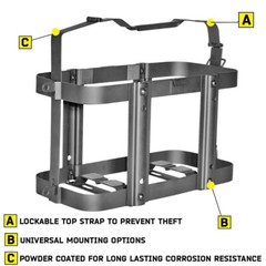 Strength Jerry Can Holder Bracket Mount Steel Rack For Fuel Oil Tank 20L 5.28Gal