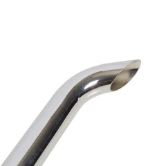 Exhaust Stack Pipe 2-1/2″ x 24″ Curved Chrome