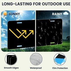 Black License Plate Blanks 6×12 Inches Aluminum for Laser Engraving UV Printing