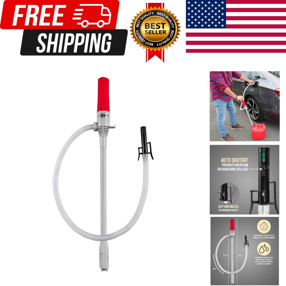 Automatic Fuel Transfer Pump with Auto-Stop, 3X More Powerful D Battery Power…