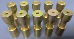 Lot of 10 Rexnord Utility Barrel Lock #6 Gold Lock w/End Cap 10486804 93180124