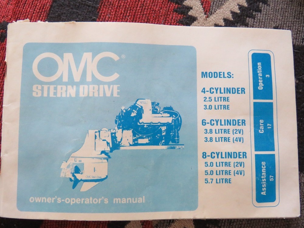 OMC Stern Drive Owner’s / Operator’s Manual 4 – 6 – 8 Cylinder – 1981