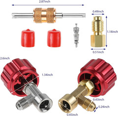 4 PCS R134a Can Tap Kit, Self Sealing & Puncture Can Taps with Tank Adapter V…