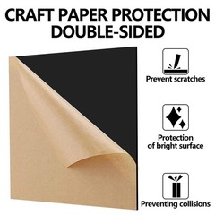 Frddiud 3 Pcs Black Transparent Acrylic Sheets, 12 x 12 x