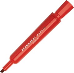Office Depot Tank-Style Permanent Markers, Chisel Tip, Assorted Colors, 24 Pack