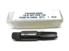 1/8-27 NPT Carbon Steel Pipe Tap Right Hand Taper Pipe Carbon Tap