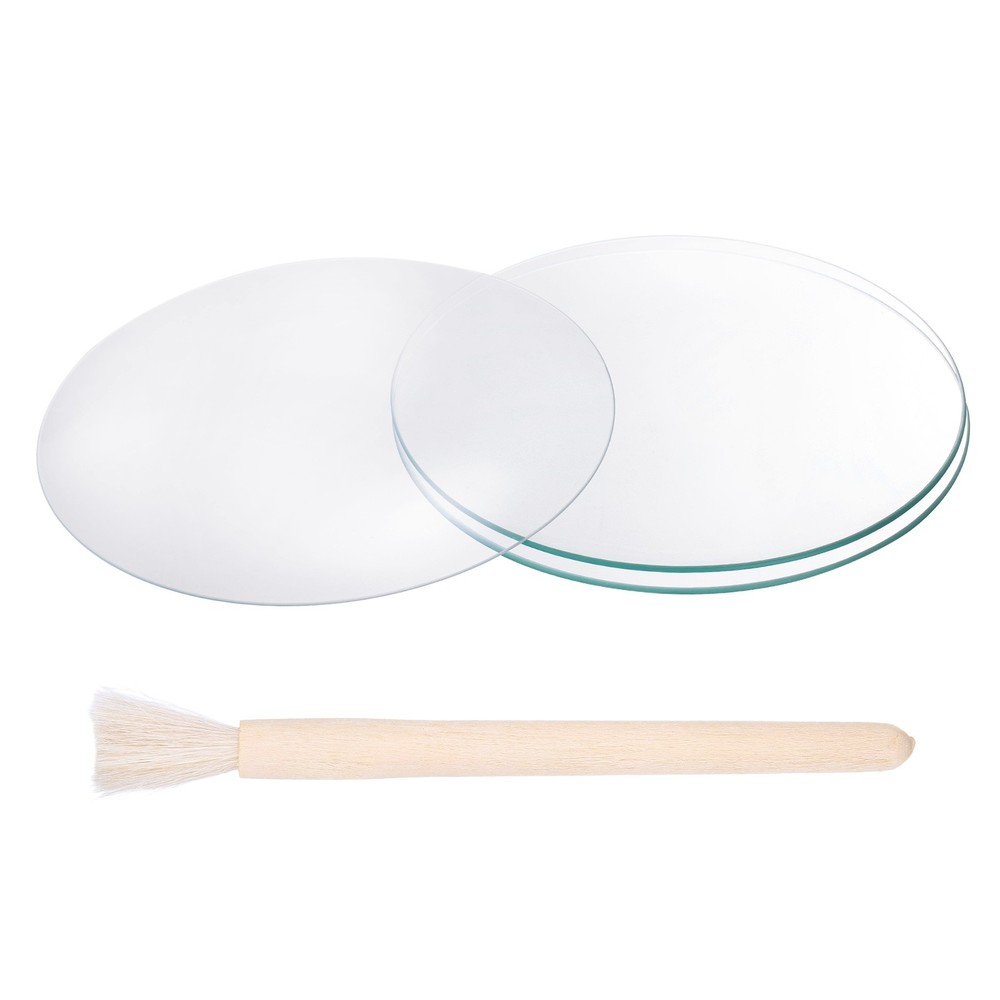 180mm/7.1 Inch Diameter Watch Glass, 3 Pcs High Transparent Smooth Edges