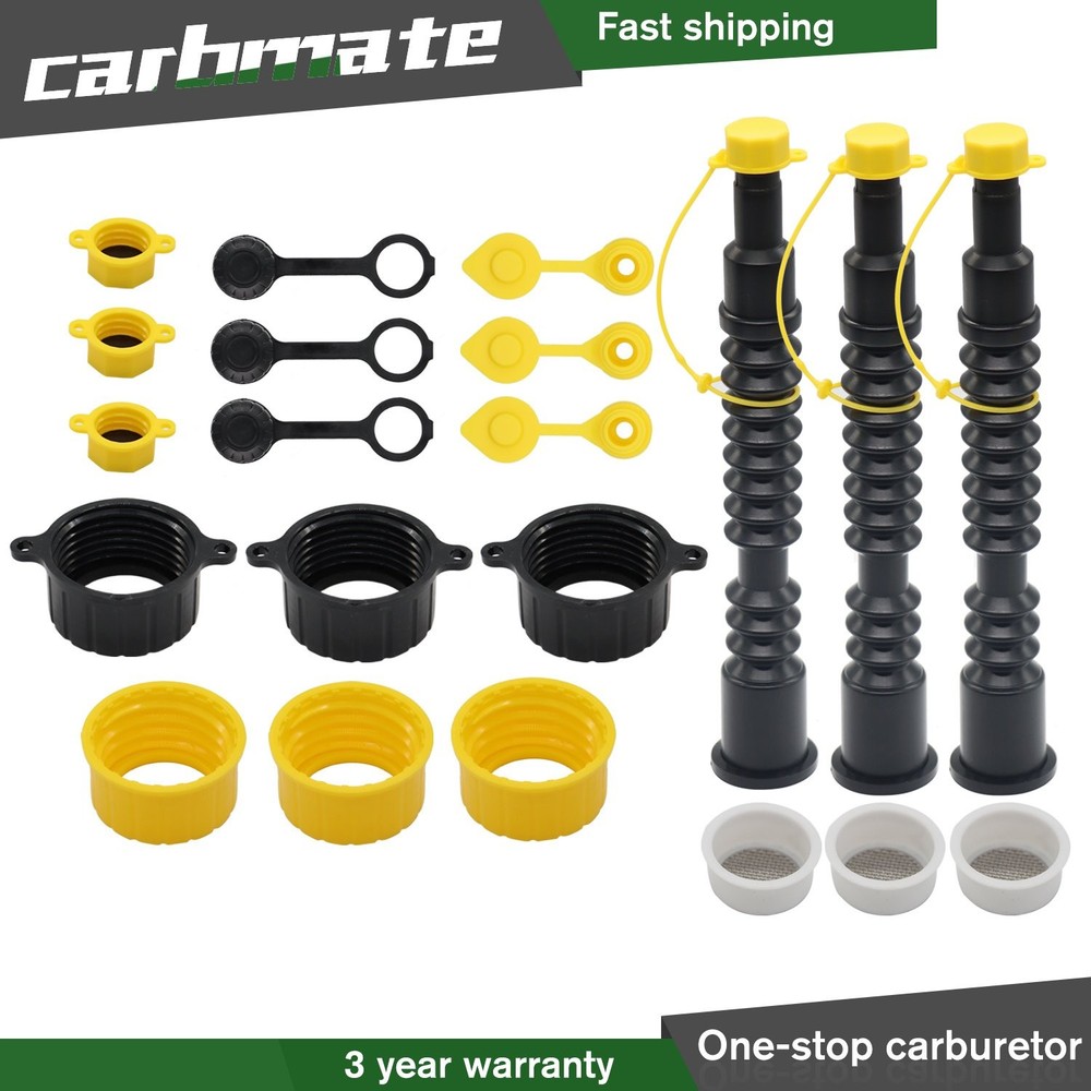 USA 3 Replacement Gas Can Spout Nozzle Vent Kit Plastic Gas Cans Old Style Cap
