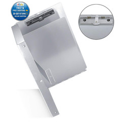 Small Aluminum Clipboard with Storage (Memo Memo Size 10.2 x 6 x 1 in, Silver