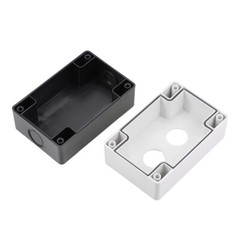 Push Button Switch Control Station Box 22mm 2 Button Holes White and Black
