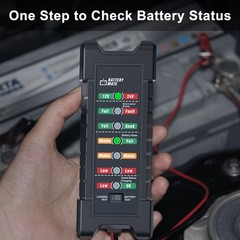 12V 24V Automotive Battery and Alternator Tester with LED Indicator