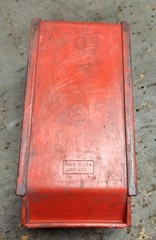 (Lot of 4) Akro Mils and LINBIN 30-230-3 Bin RED L: 10.875″ W: 5.5″ H: 5″ 30230