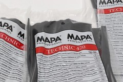 6 Pairs MAPA Technic 420 Professional Light Chemical Neoprene Gloves, Size 10