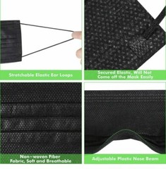 Face Mask Disposable Non Medical Surgical 3-Ply Earloop Mouth Cover [50/100 PCS]