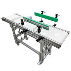 59”x11.8″ Belt Conveyor Transportation Machine Double Fence Load 66-88Lbs 110V
