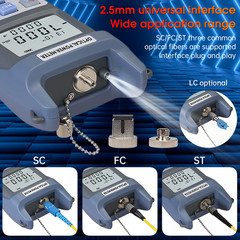 Fiber Optical Power Meter with SC FC Connector, -70~10Dbm, 10 Optic Wave Length,