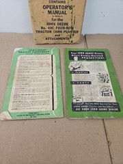 John Deere No. 490 Four-row Tractor Corn Planter & Attachments Operators Manuals
