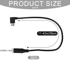 2pcs Type-C to DC Adapter for ORORO Jackets and Vests, 7.4V Heated Vest Adapter