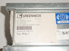 Greenheck MBD-15 10.000 x 6.000 Damper Assy