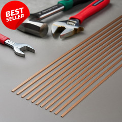 15% Silver Brazing Rods BCuP-5 Phos Copper Solder HVAC 60pcs 0.050×1/8×10 – US