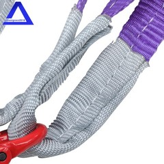 Four Leg Bridle Web Sling 5ft 6600lbs Lifting Slings with G80 Grab Hooks Safe