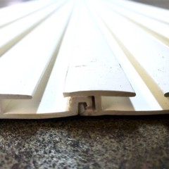 Rigid PVC Plastic 48″ W x 6″ H Linking Slatwall Panel Sheets WHITE – BRAND NEW!