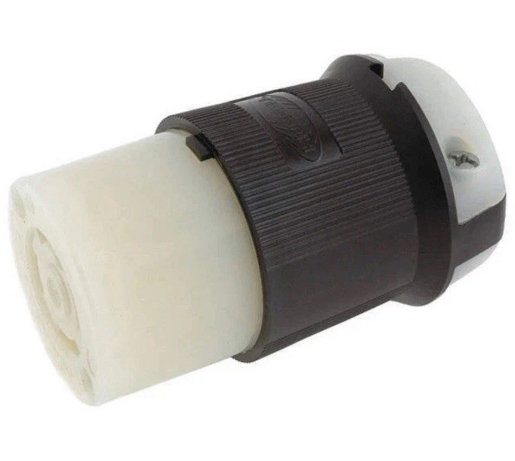 Hubbell Hbl2733 30A Twist-Lock Connector 3P 4W 480Vac L16-30R Bk/Wt