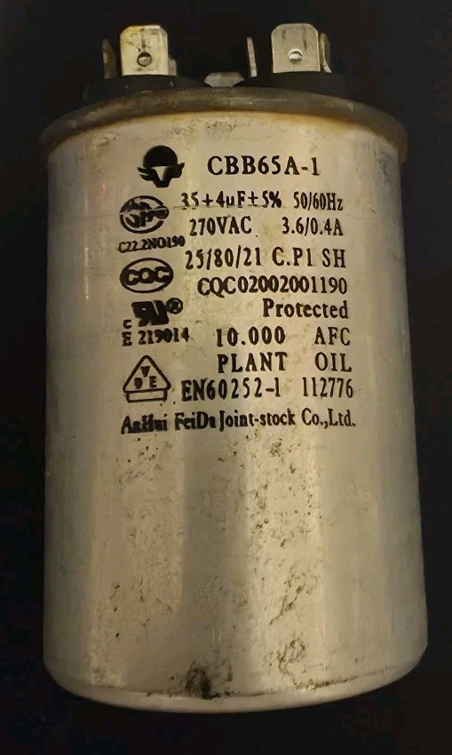 CBB65A-1 35+4Uf 270 Vac EN60252-1 Capacitor