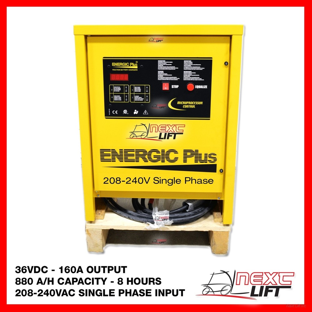 NEW 36 VOLT 140 AMP 240V SINGLE PHASE FORKLIFT CHARGER 36V 208V 220V 1P 770 A/H