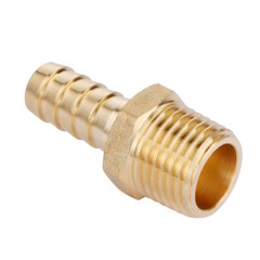 U.S. Solid 3/8″ Hose Barb Brass Fitting NPT 1/4″ Male, 1pc