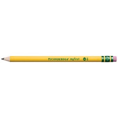 Ticonderoga My First Wood-Cased Pencils, 1 Count (Pack of 12), Yellow
