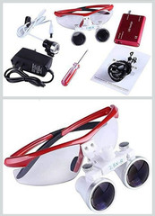 Magnifying Loupe with LED Headlight and Power Supply for Dentistry Jewelry