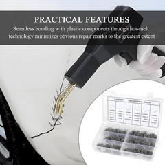 1200 PCS Plastic Welding Staples 6 Sizes 0.6Mm 0.8Mm Big Wave Plastic Welder New