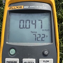 Fluke 922 Airflow Meter/Micromanometer Air Pressure Velocity Volume Temperature