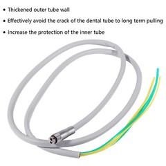 Dental 4 Hole Silicone Hose Tubing Tube for High Fast/Low Slow Speed Handpiece B