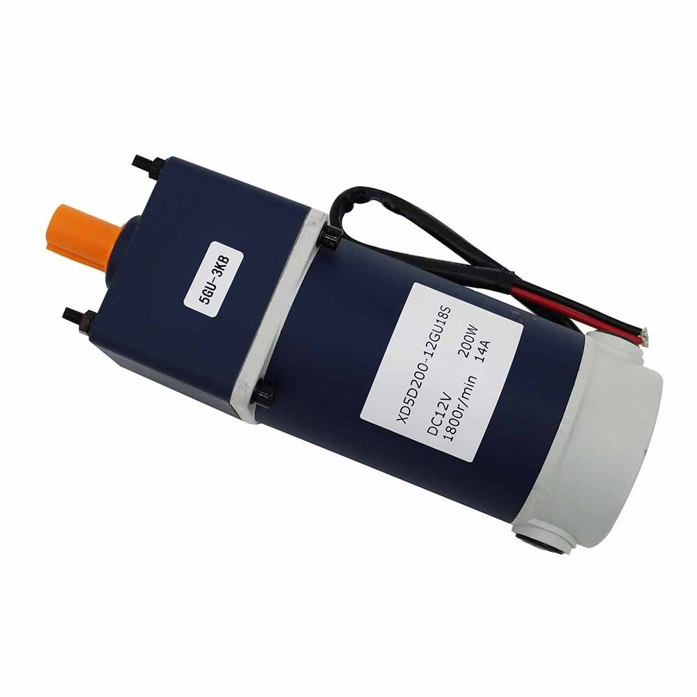 TECHTONGDA DC12V Worm Gear Reducer Gearbox Electric 10-600 RPM Easy Install 200W