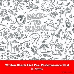 Writon Retractable Gel Pens, Comfort Grip, 0.7mm Fine Point, Black Ink, 12 Pack