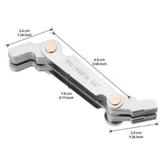 58pcs Stainless Steel Thread Pitch Gauges Metric & Imperial Screw Measuring Tool