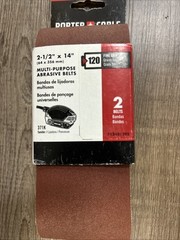 Porter Cable 2-1/2″ x 14″ 120 Fine Grit Multi-Purpose Sanding Belt 2 PK
