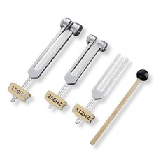 Healing Tuning Fork Set –128Hz, 256Hz, 512Hz Weighted for Chakra & Sound Therapy