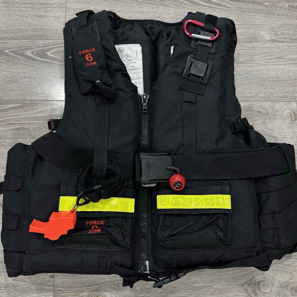 Force 6 Rescuer XXL SRT PFD Life Jacket Rescue Vest Type I Flotation Device